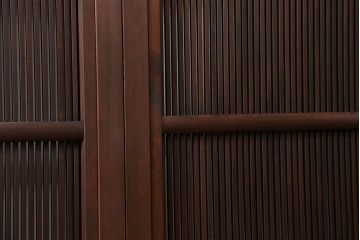 古民具・骨董 上質な細身の万本格子戸　4枚セット　(引き戸、和風建具)