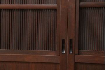 古民具・骨董 上質な細身の万本格子戸　4枚セット　(引き戸、和風建具)