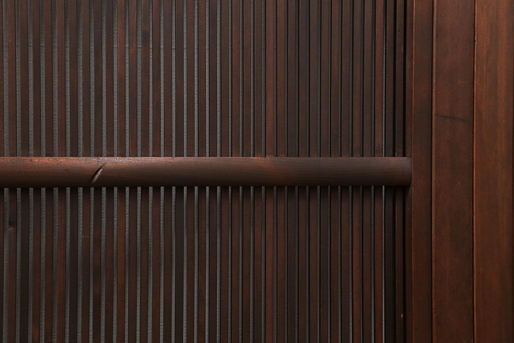 古民具・骨董 上質な細身の万本格子戸　4枚セット　(引き戸、和風建具)