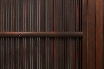 古民具・骨董 上質な細身の万本格子戸　4枚セット　(引き戸、和風建具)