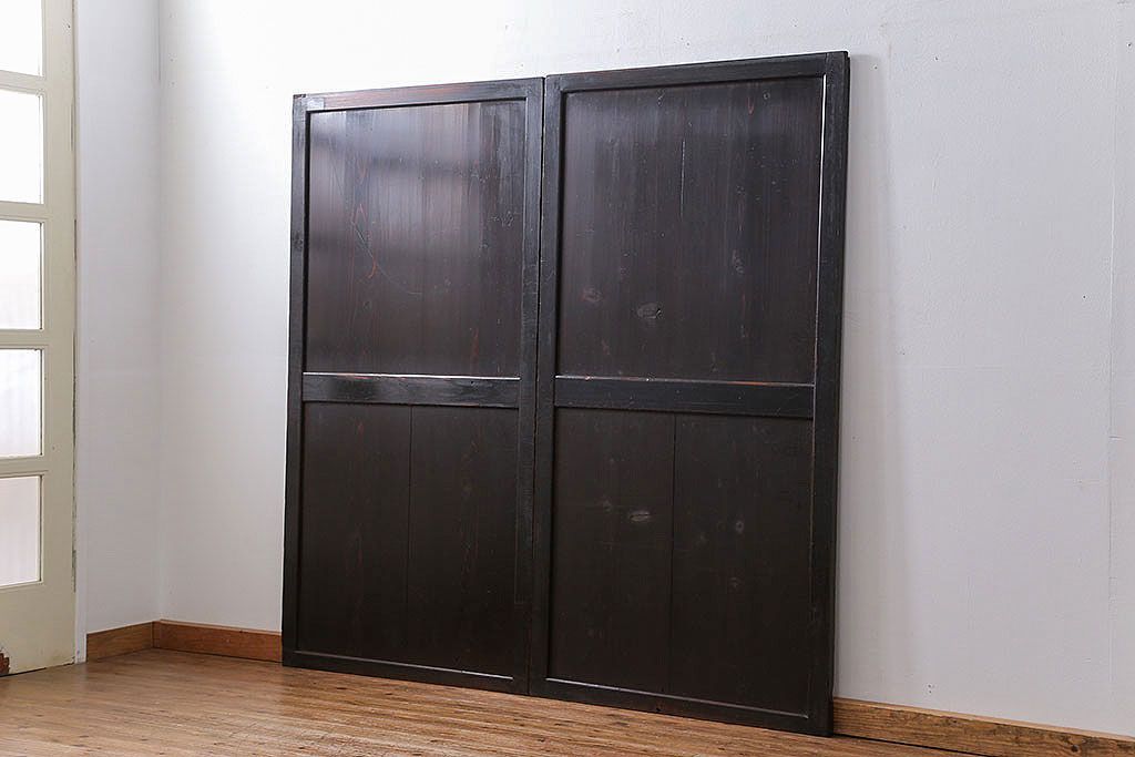 古民具・骨董 味わい深い帯戸　2枚セット(板戸、古民家)