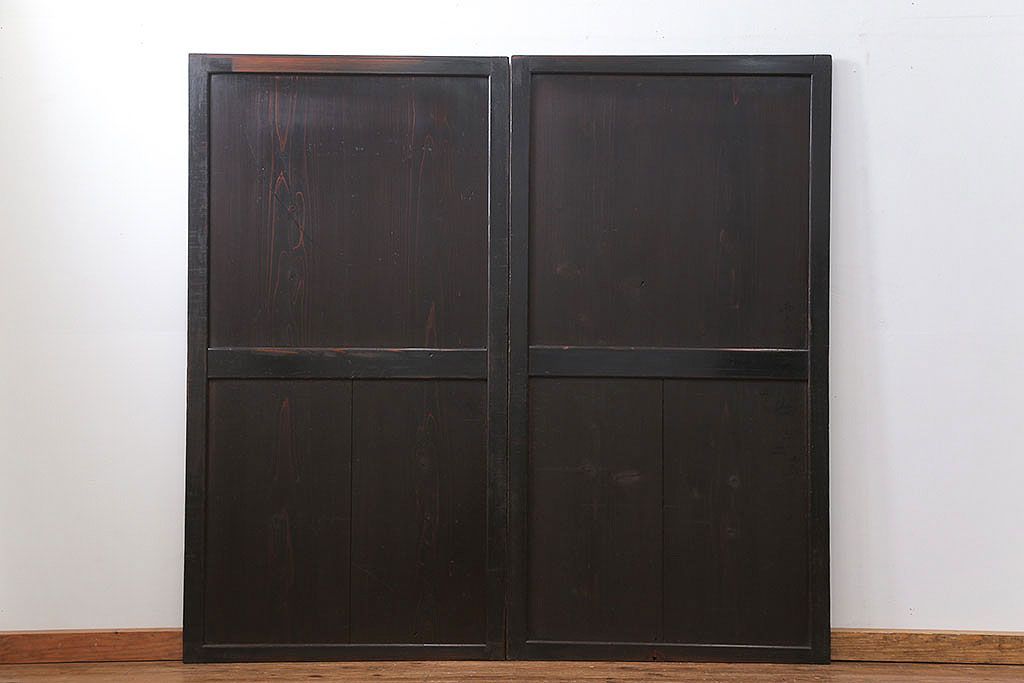 古民具・骨董 味わい深い帯戸　2枚セット(板戸、古民家)