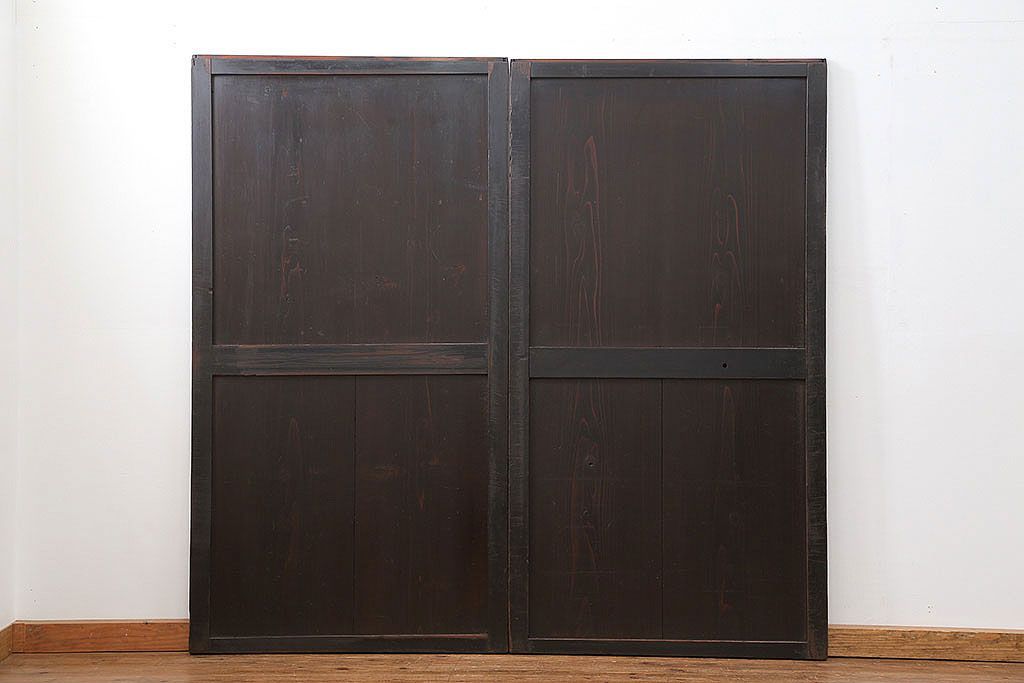 古民具・骨董 味わい深い帯戸　2枚セット(板戸、古民家)