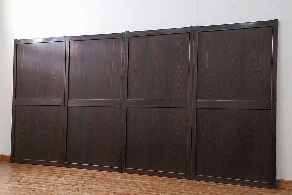 古民具・骨董 古い帯戸　4枚セット(引き戸、板戸、古民家)