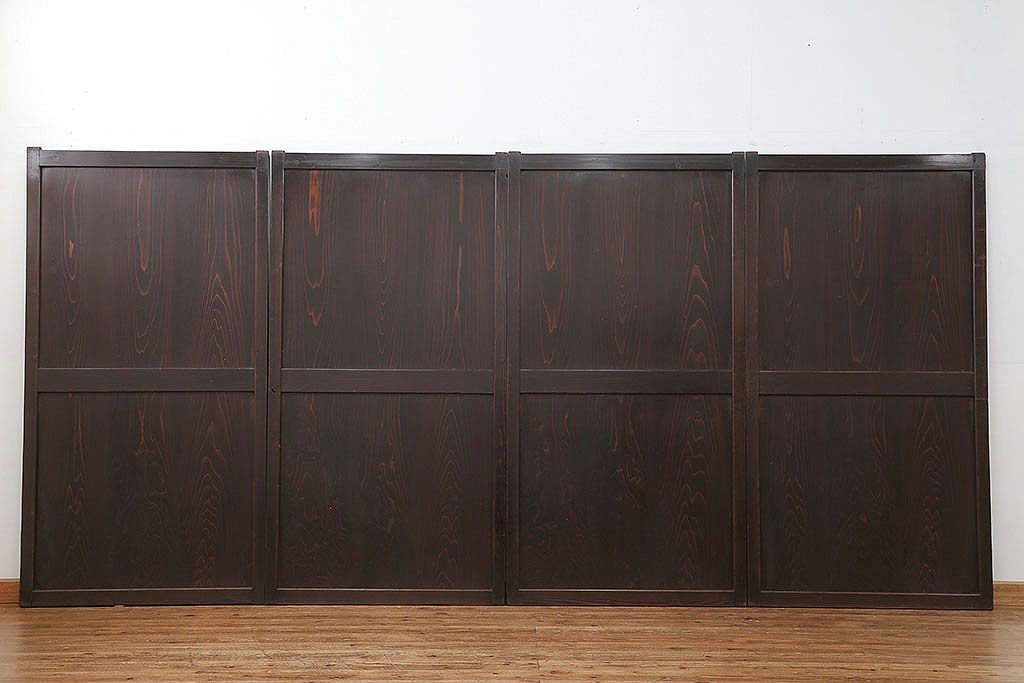 古民具・骨董 古い帯戸　4枚セット(引き戸、板戸、古民家)