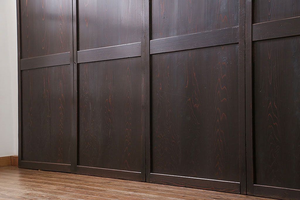 古民具・骨董 古い帯戸　4枚セット(引き戸、板戸、古民家)