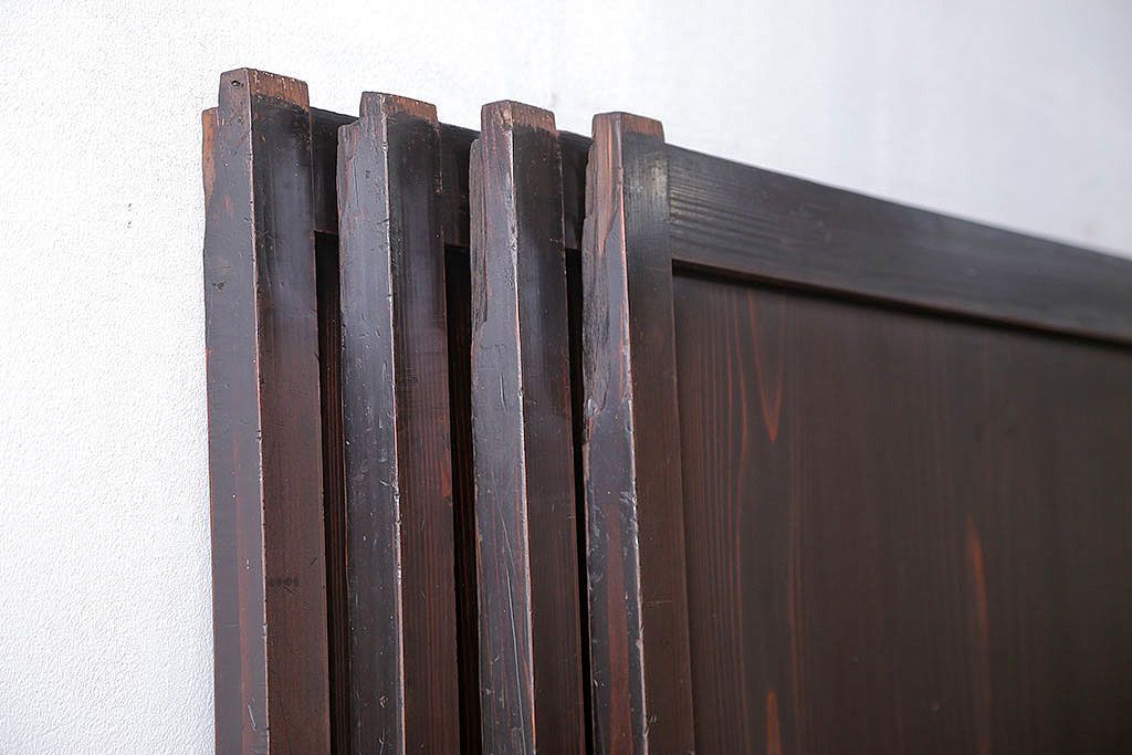 古民具・骨董 古い帯戸　4枚セット(引き戸、板戸、古民家)