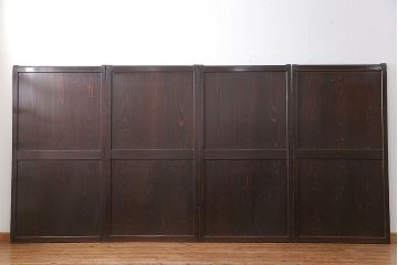 古民具・骨董 古い帯戸　4枚セット(引き戸、板戸、古民家)