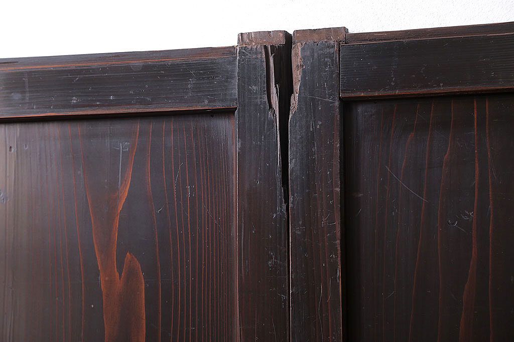 古民具・骨董 古い帯戸　4枚セット(引き戸、板戸、古民家)