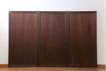 アンティーク 上品な板戸　3枚セット(引き戸、和風建具)