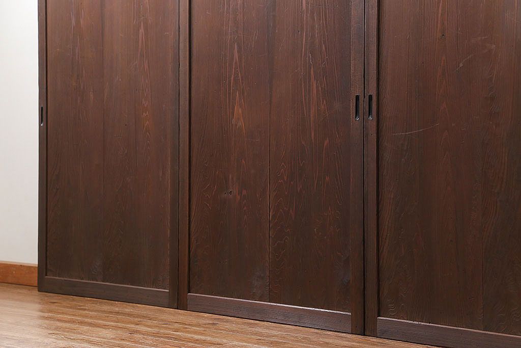 アンティーク 上品な板戸　3枚セット(引き戸、和風建具)