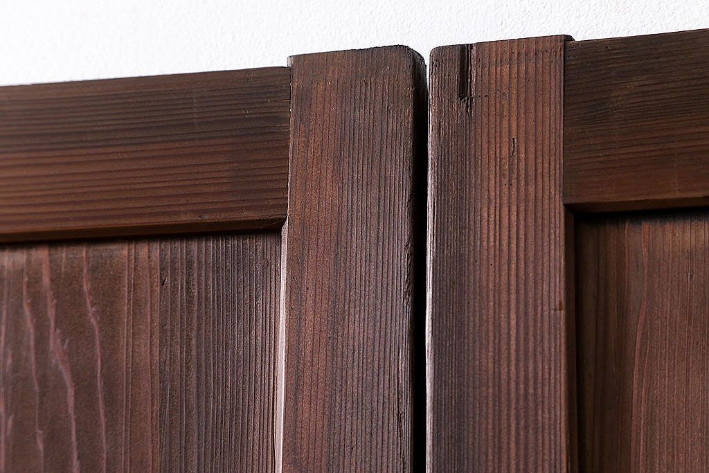 アンティーク 上品な板戸　3枚セット(引き戸、和風建具)