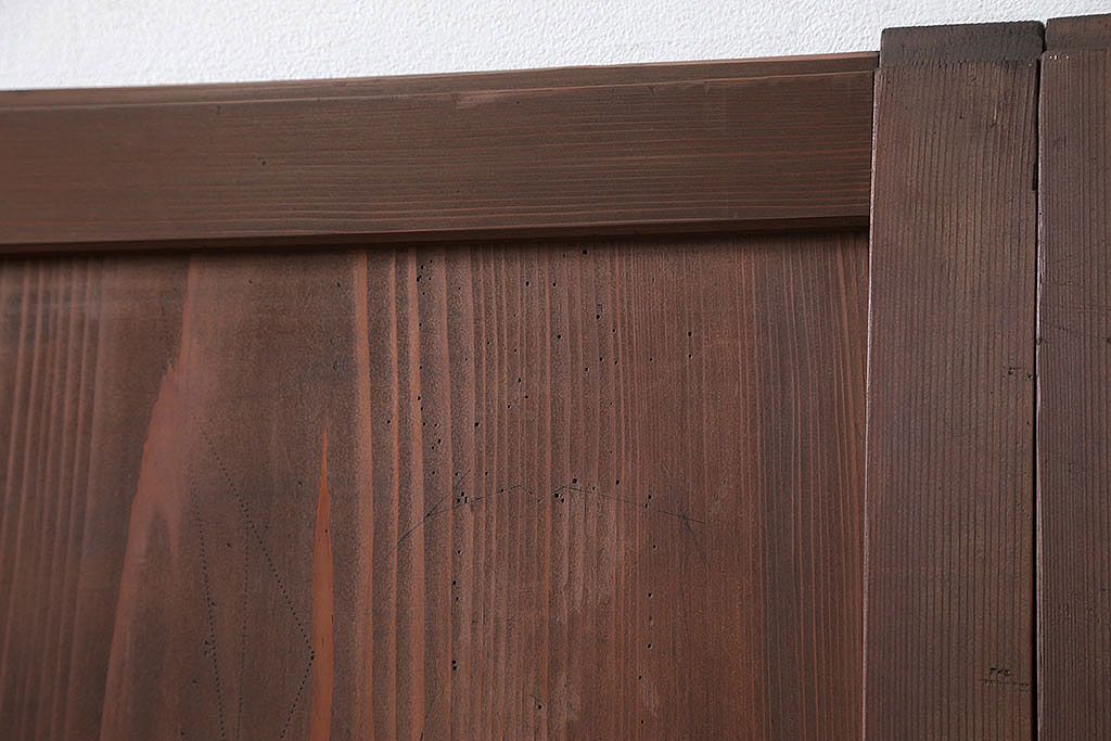 アンティーク 上品な板戸　3枚セット(引き戸、和風建具)