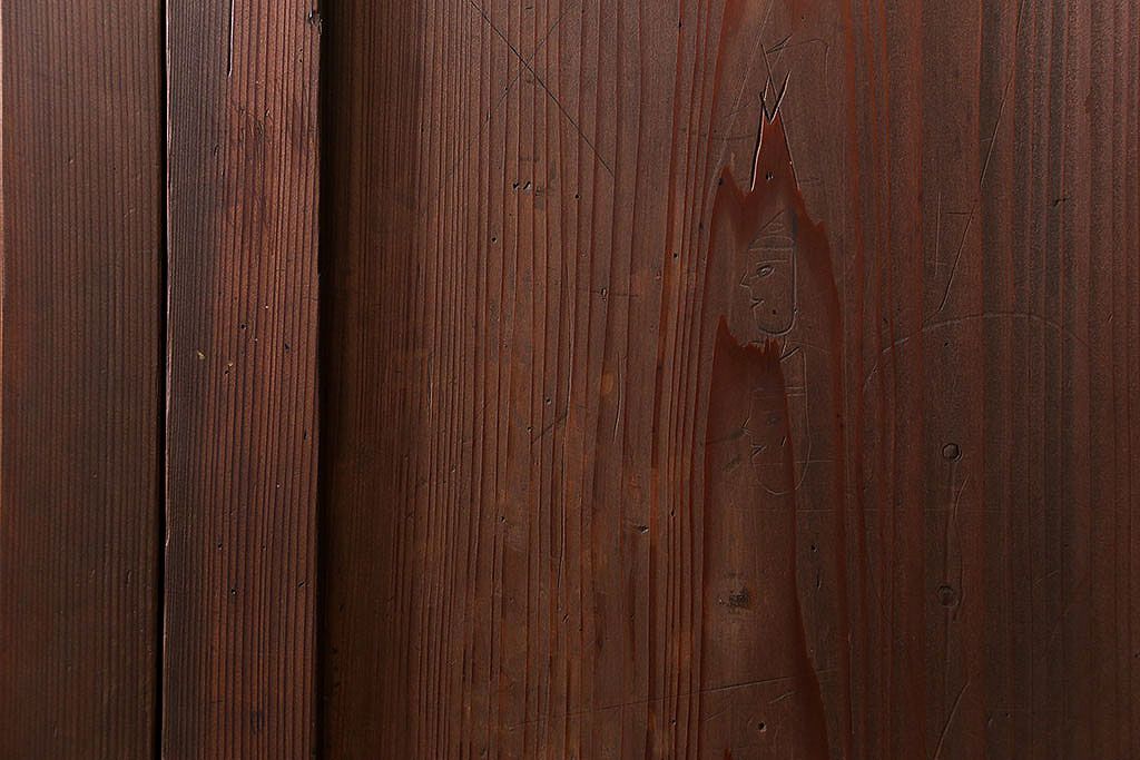 アンティーク 上品な板戸　3枚セット(引き戸、和風建具)