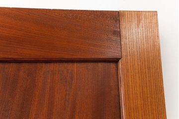 古民具・骨董 総欅材　無垢杢目の素晴らしい帯戸　4枚セット