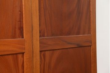 古民具・骨董 総欅材　無垢杢目の素晴らしい帯戸　4枚セット