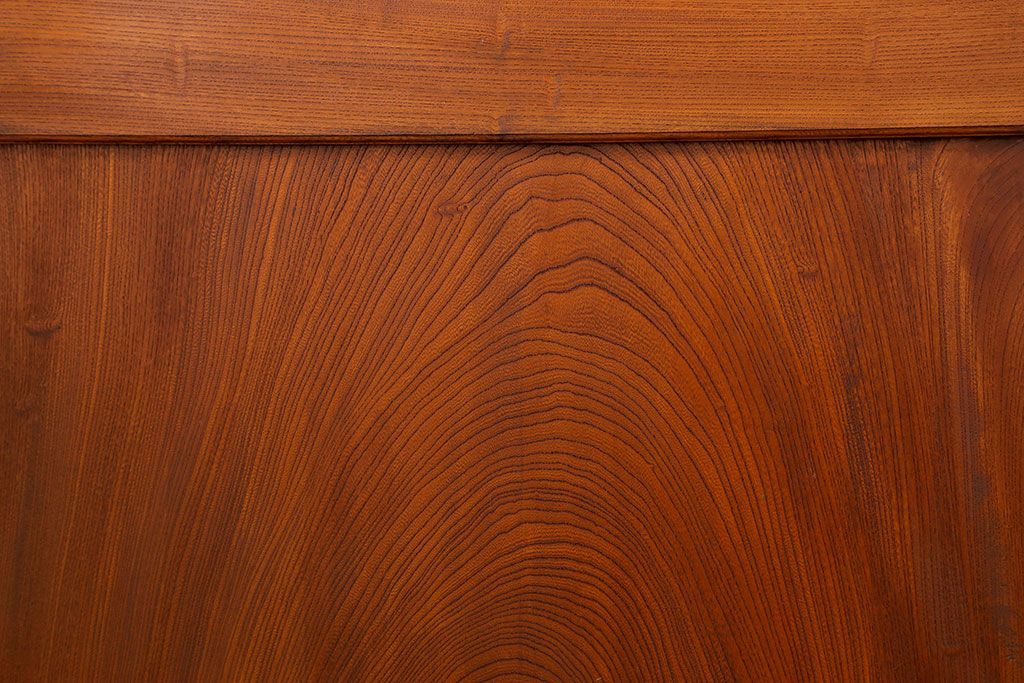 古民具・骨董 総欅材　無垢杢目の素晴らしい帯戸　4枚セット