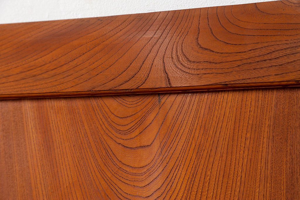 古民具・骨董 総欅材　無垢杢目の素晴らしい帯戸　4枚セット