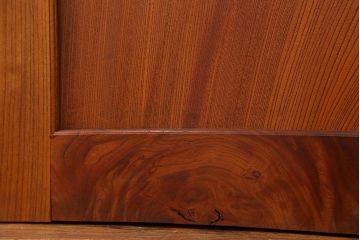 古民具・骨董 総欅材　無垢杢目の素晴らしい帯戸　4枚セット