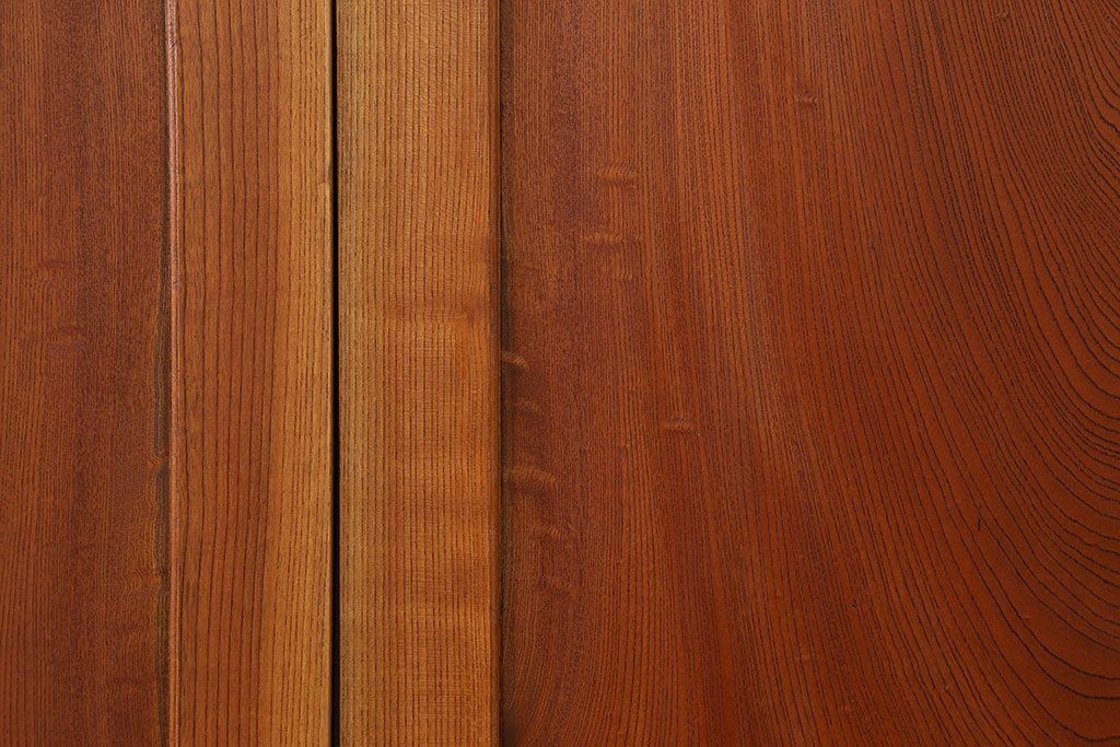 古民具・骨董 総欅材　無垢杢目の素晴らしい帯戸　4枚セット