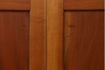 古民具・骨董 総欅材　無垢杢目の素晴らしい帯戸　4枚セット