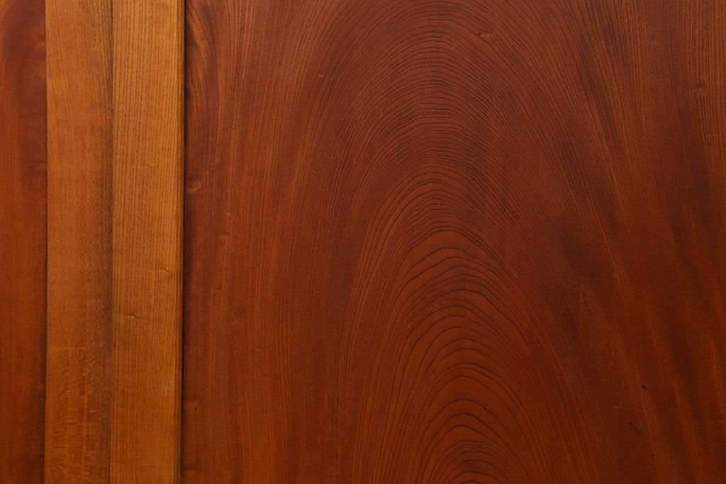 古民具・骨董 総欅材　無垢杢目の素晴らしい帯戸　4枚セット