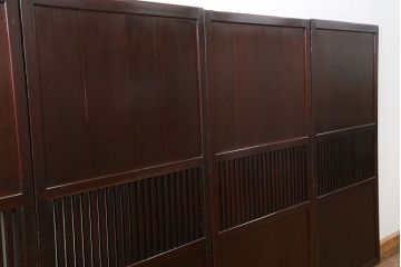 古民具・骨董 味のある無双帯戸　4枚セット　(引き戸、和風建具)