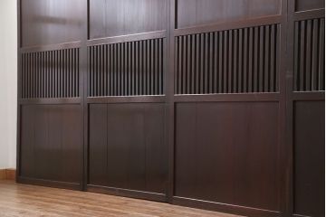 古民具・骨董 味のある無双帯戸　4枚セット　(引き戸、和風建具)