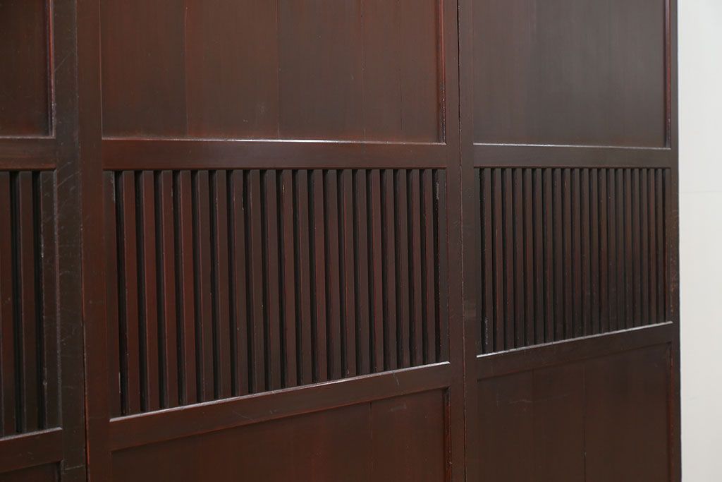 古民具・骨董 味のある無双帯戸　4枚セット　(引き戸、和風建具)