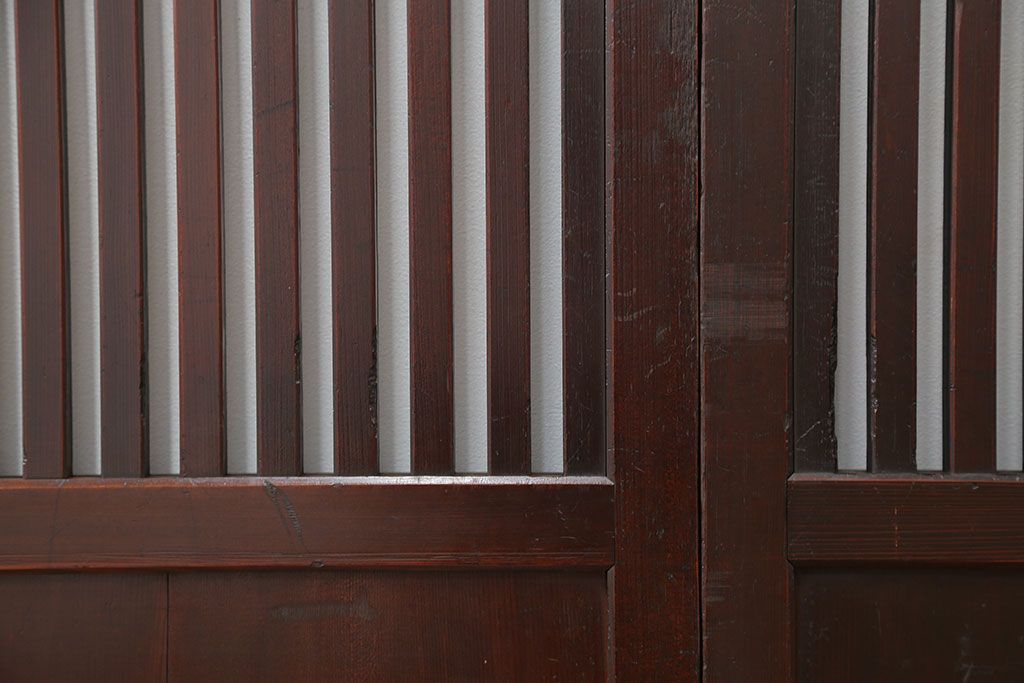 古民具・骨董 味のある無双帯戸　4枚セット　(引き戸、和風建具)