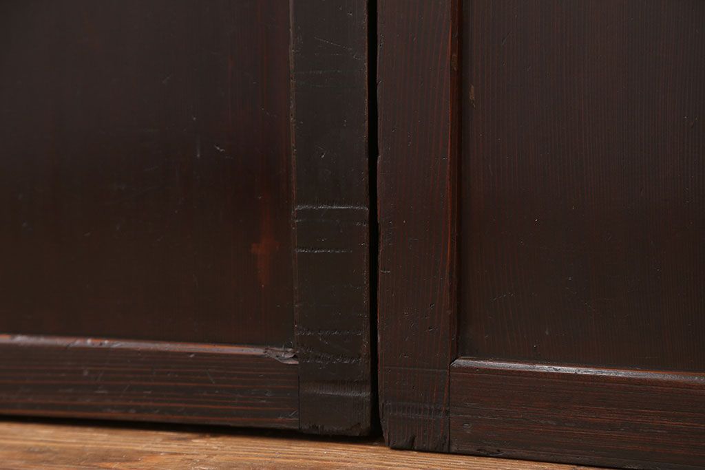 古民具・骨董 味のある無双帯戸　4枚セット　(引き戸、和風建具)