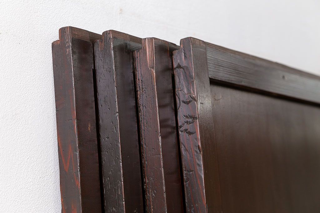 古民具・骨董 味のある無双帯戸　4枚セット　(引き戸、和風建具)