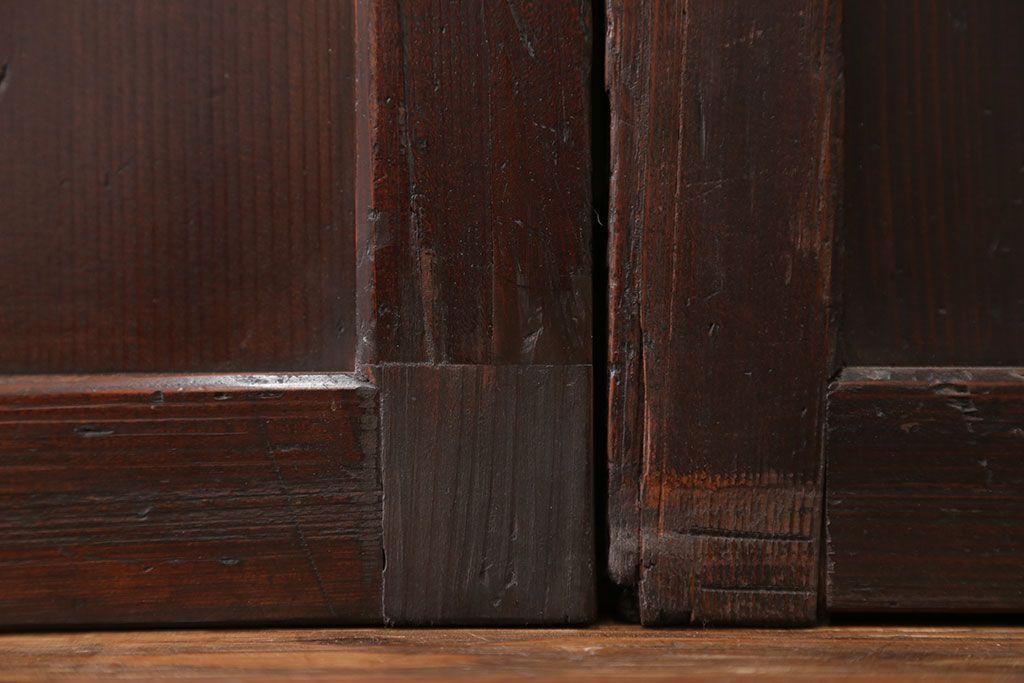 古民具・骨董 味のある無双帯戸　4枚セット　(引き戸、和風建具)