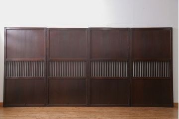 古民具・骨董 味のある無双帯戸　4枚セット　(引き戸、和風建具)