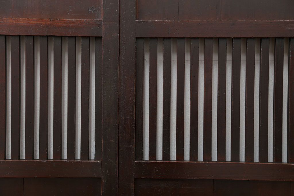 古民具・骨董 味のある無双帯戸　4枚セット　(引き戸、和風建具)