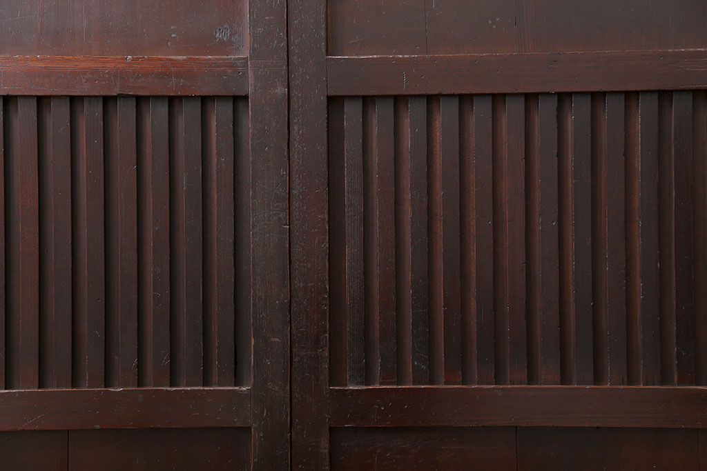 古民具・骨董 味のある無双帯戸　4枚セット　(引き戸、和風建具)