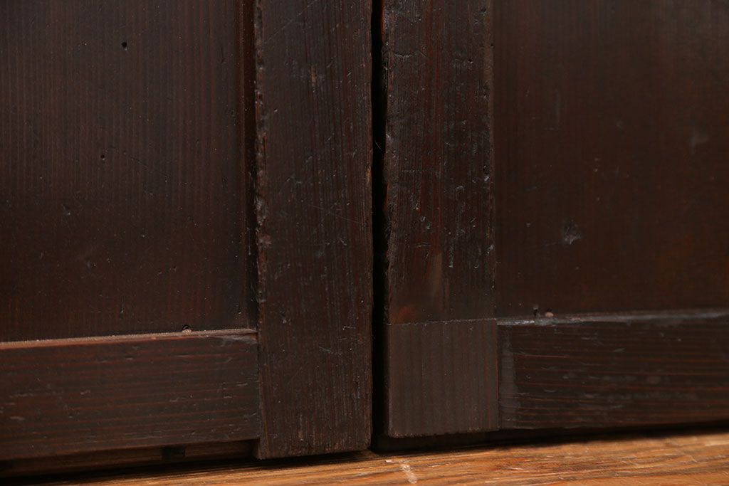 古民具・骨董 味のある無双帯戸　4枚セット　(引き戸、和風建具)