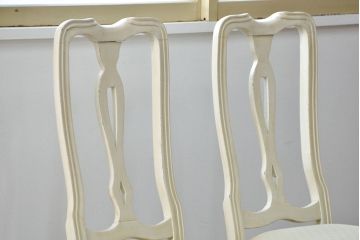 ヴィンテージ家具　海外ビンテージ　アンティークペイントチェア2脚セット(1)　(椅子、イス)