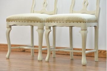 ヴィンテージ家具　海外ビンテージ　アンティークペイントチェア2脚セット(1)　(椅子、イス)