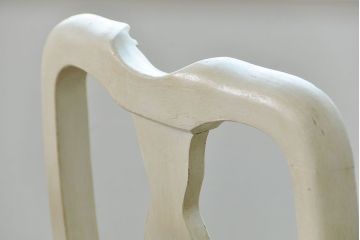 ヴィンテージ家具　海外ビンテージ　アンティークペイントチェア2脚セット(1)　(椅子、イス)