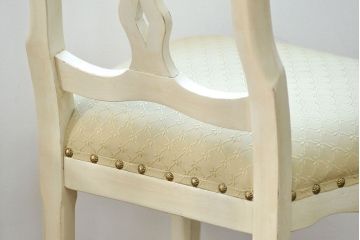 ヴィンテージ家具　海外ビンテージ　アンティークペイントチェア2脚セット(1)　(椅子、イス)