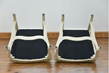 ヴィンテージ家具　海外ビンテージ　アンティークペイントチェア2脚セット(1)　(椅子、イス)