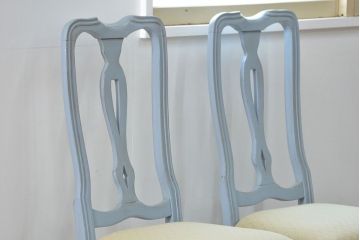 ヴィンテージ家具　海外ビンテージ　アンティークペイントチェア2脚セット(2)　(椅子、イス