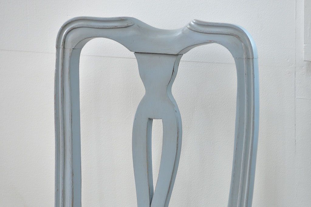 ヴィンテージ家具　海外ビンテージ　アンティークペイントチェア2脚セット(2)　(椅子、イス