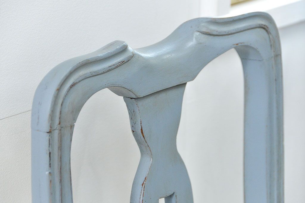 ヴィンテージ家具　海外ビンテージ　アンティークペイントチェア2脚セット(2)　(椅子、イス