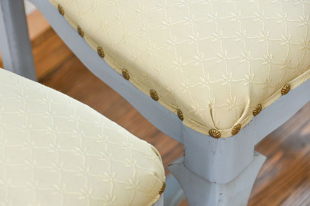 ヴィンテージ家具　海外ビンテージ　アンティークペイントチェア2脚セット(2)　(椅子、イス