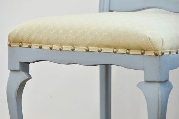 ヴィンテージ家具　海外ビンテージ　アンティークペイントチェア2脚セット(2)　(椅子、イス