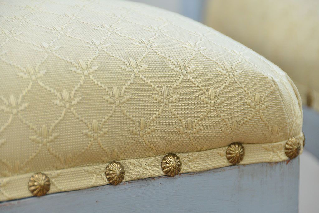 ヴィンテージ家具　海外ビンテージ　アンティークペイントチェア2脚セット(2)　(椅子、イス