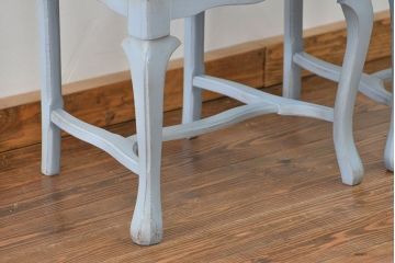 ヴィンテージ家具　海外ビンテージ　アンティークペイントチェア2脚セット(2)　(椅子、イス