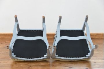 ヴィンテージ家具　海外ビンテージ　アンティークペイントチェア2脚セット(2)　(椅子、イス